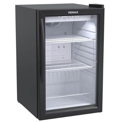 Expositor De Bebidas Venax 100 Litros Vv Led Branco Preto Fosco 110V 25926