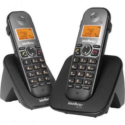 Telefone S/ Fio Id + Ramal C/ Entrada P/Fone De Ouvido Preto