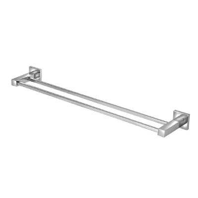 Porta Toalha Barra Duplo Quadrado Cromado - 774125 - Stoc