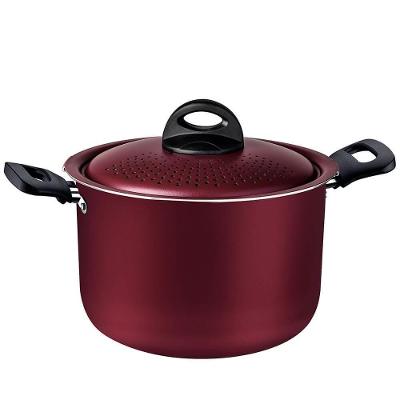 Espagueteira Tramontina Loreto Em Alumínio Revestimento Antiaderente Starflon Max Vermelho 22cm 5,7l