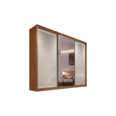 Guarda Roupa Casal Sollo Plus 3 Portas de Correr 6 Gavetas Freijó-Fendioff