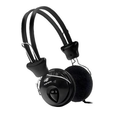 Fone De Ouvido Headphone C3tech Tricerix, Usb, Microfone Integrado, Driver 40mm, Preto - Ph-200bk