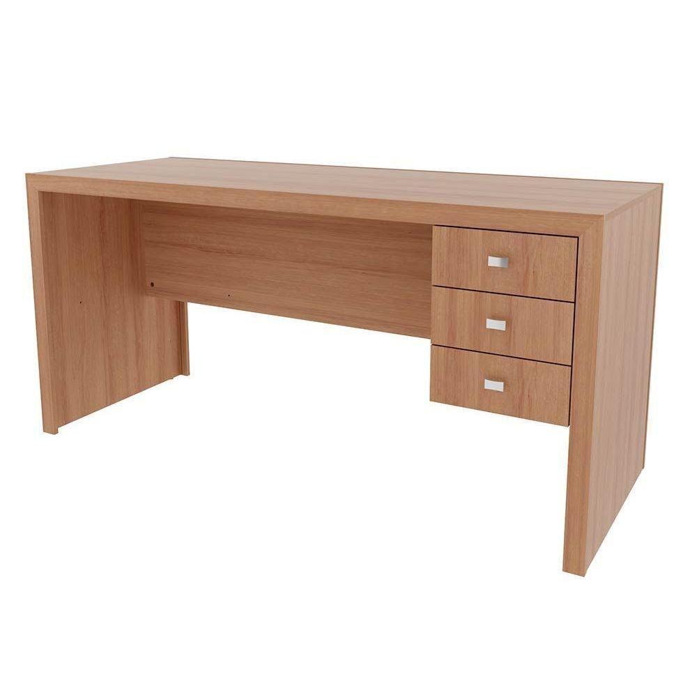 Mesa de Computador ME4113 c/ 3 Gavetas Amêndoa - Tecno Mobili - 7