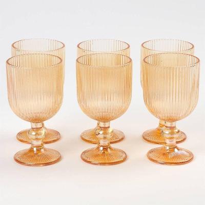 Jogo De 6 Taças De Vidro La Vittra Ambar