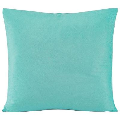 Capa De Almofada Decorativa Zion Suede 1 Peça 45cm X 45cm 100% Poliéster - Turquesa