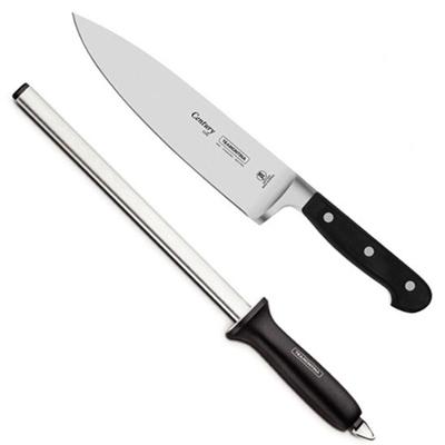 Faca E Chaira Para Cozinha Tramontina 24011008-24032010