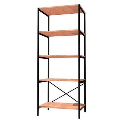 Armário Multiuso Trento 5 Prateleiras Preto Demolição - Artefamol