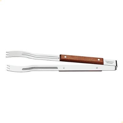 Pegador Para Carne Tramontina Churrasco Com Lâmina Em Aço Inox E Cabo De Madeira 37 Cm 26400100