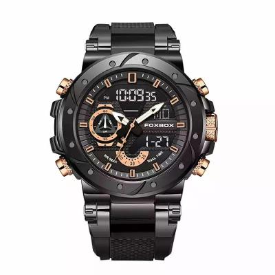 Relógio Militar Masculino Foxbox 0056 Aço Inoxidável Bronze