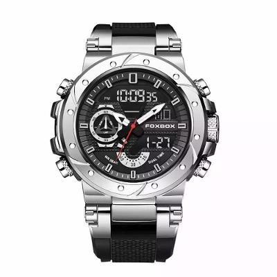 Relógio Militar Masculino Foxbox 0056 Aço Inoxidável Prata