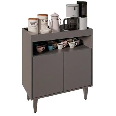 Balcao Aparador Multiuso 2 Portas Bp Alice 71 Cm Eratto Moveis - Grafite Grafite