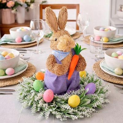 Arranjo Centro De Mesa Decoração Ovos Coelho Páscoa De 30cm