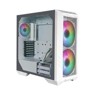 Gabinete Cooler Master Haf 500 E-atx Lateral Vidro Temperado 2 Fans Argb 200mm Branco | H500-wgnn-s00