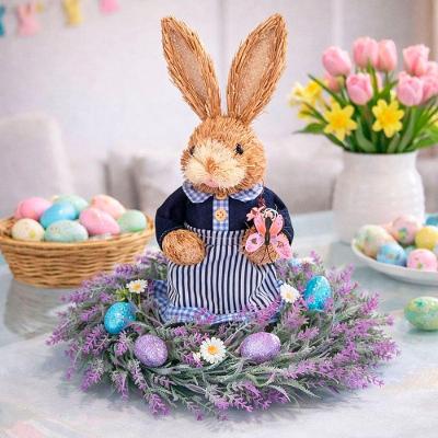 Arranjo Centro De Mesa Coelha Ovos Decoração De Páscoa 30cm