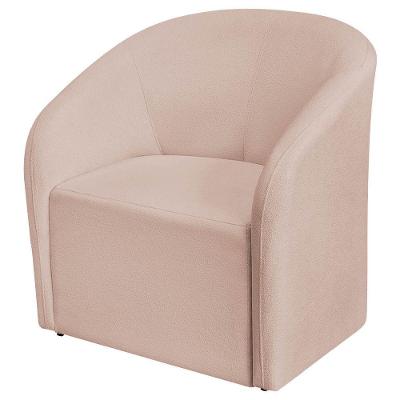 Poltrona Luxo Decorativa Luiza Max Suede Rosê