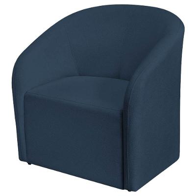 Poltrona Luxo Decorativa Luiza Max Suede Azul Marinho