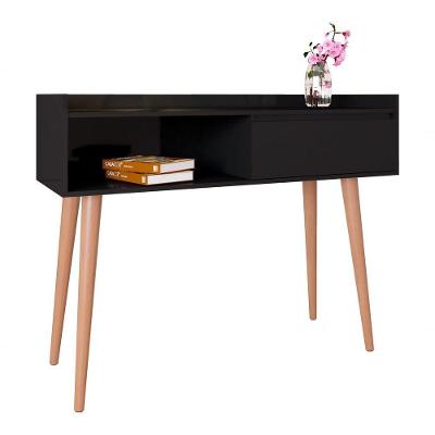 Balcão Aparador Retrô Delux Preto - Moveisaqui