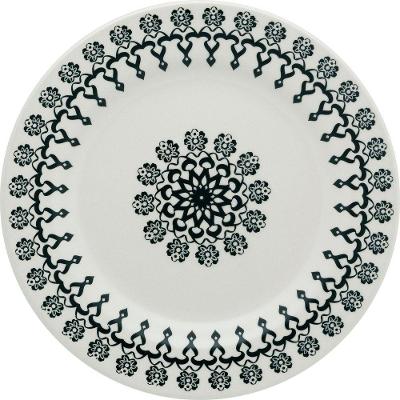 Kit 10 Pratos Rasos Donna Folk Oxford Cerâmica 24cm