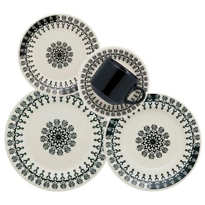 Jogo De Jantar Donna Folk 30 Peças Oxford Cerâmica