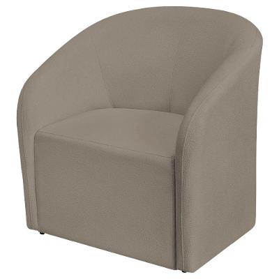 Poltrona Luxo Decorativa Luiza Max Suede Cappuccino