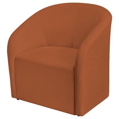 Poltrona Luxo Decorativa Luiza Max Suede Terracota