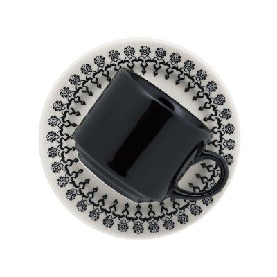 Kit 10 Xícaras Com Pires Donna Folk Oxford® Cerâmica 180ml