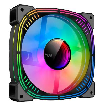Cooler Fan Rgb Hayom, 120mm, Silencioso, 4 Pinos Molex, Efeito Infinity, Tipo Slave, Preto - Fc1310