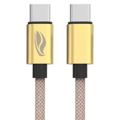 Cabo Usb Tipo-c Para Tipo-c C3tech, 1 Metro, Corrente 3a, Carregamento Rápido, Revestido Em Nylon Reforçado - Cb-p200gd