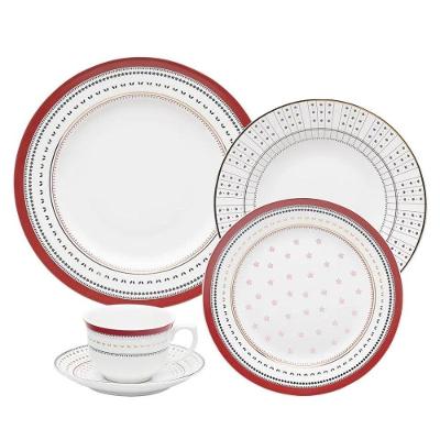 Aparelho De Jantar 30 Peças Flamingo Lafayette Oxford