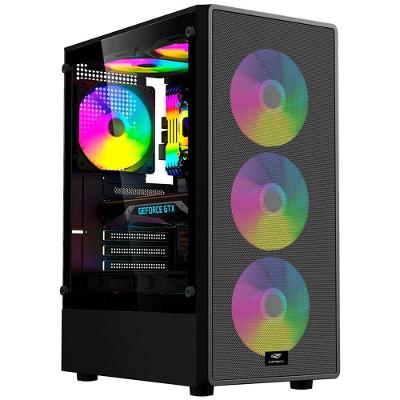 Gabinete Gamer C3tech Mt-g130bk, Lateral Em Vidro, Filtro Anti-poeira, Usb 3.0, Micro Atx - Preto