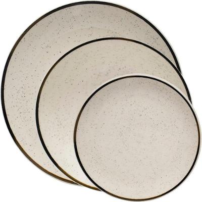 Jogo Pratos Raso Fundo Sobremesa 24pçs 8 Pessoas Unni Brisa