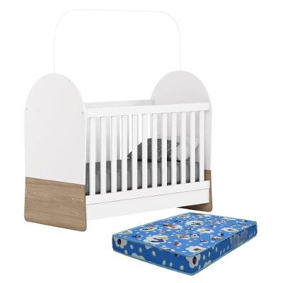 Berço Americano Mini Cama Magia Branco-jequitibá Com Colchão Baby Physical - Móveis Henn