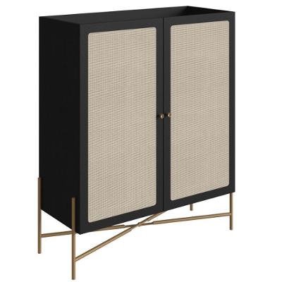 Bar Armário Com Pés Metálicos Oslo - Nero