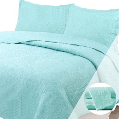 Colcha Casal Padrão Pratika Dupla Face 03 Peças - Tifany - 100% Poliéster