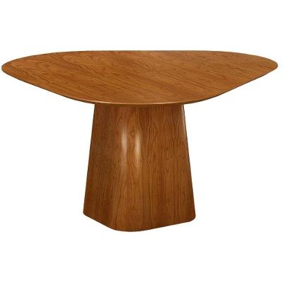 Mesa De Jantar Milão Orgânico Cinamomo Base Em Madeira 1,30 M Móveis Valverde