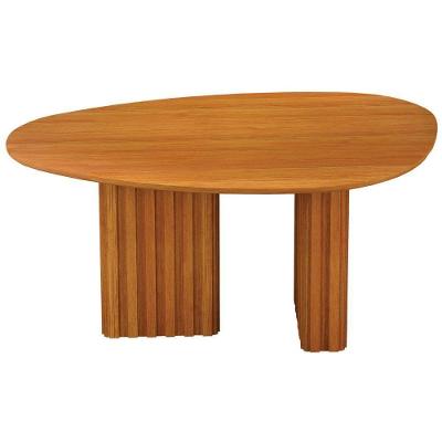 Mesa De Jantar Isis Orgânico Cinamomo Base Em Madeira 1,35 M Leifer Móveis