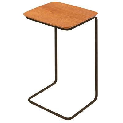 Mesa De Apoio Slim Castanho Em Metal Café