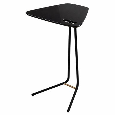 Mesa De Apoio Flat Preto Em Metal Preto
