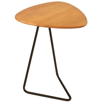 Mesa De Apoio Folha Castanho Em Metal Café 69 Cm