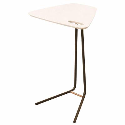 Mesa De Apoio Flat Off White Em Metal Café