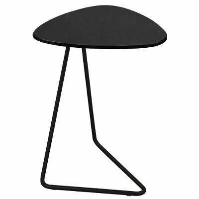 Mesa De Apoio Folha Preto Em Metal Preto 69 Cm