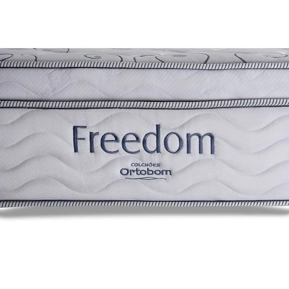 Cama Box Baú King: Colchão Molas Superpocket Ensacadas Ortobom Freedom Visco + Base White(186X198) - 3