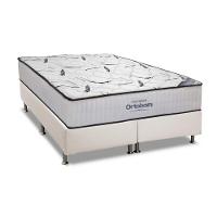 Cama Box Queen: Colchão Espuma Ortobom High Foam + Base CRC Courano White(158x198) - 1