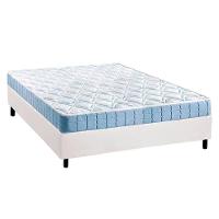 Cama Box Casal: Colchão Espuma Anjos Querubim + Base CRC Courano White(138x188) - 1