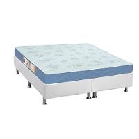 Cama Box Queen: Colchão Espuma Castor D45 Sleep Max + Base CRC Courano White(158x198) - 1