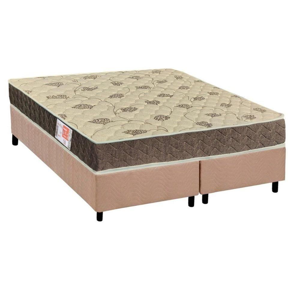 Cama Box Queen: Colchão Espuma D33 Orthoflex Comfortpedic Line + Base CRC Suede Clean(158x198) - 1