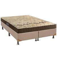 Cama Box Queen: Colchão Espuma Anjos D28 Confort + Base CRC Suede Clean(158x198) - 1