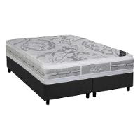 Cama Box King: Colchão Molas Ensacadas Castor Super Luxo Látex Plush Face+Base Gray(193X203) - 1