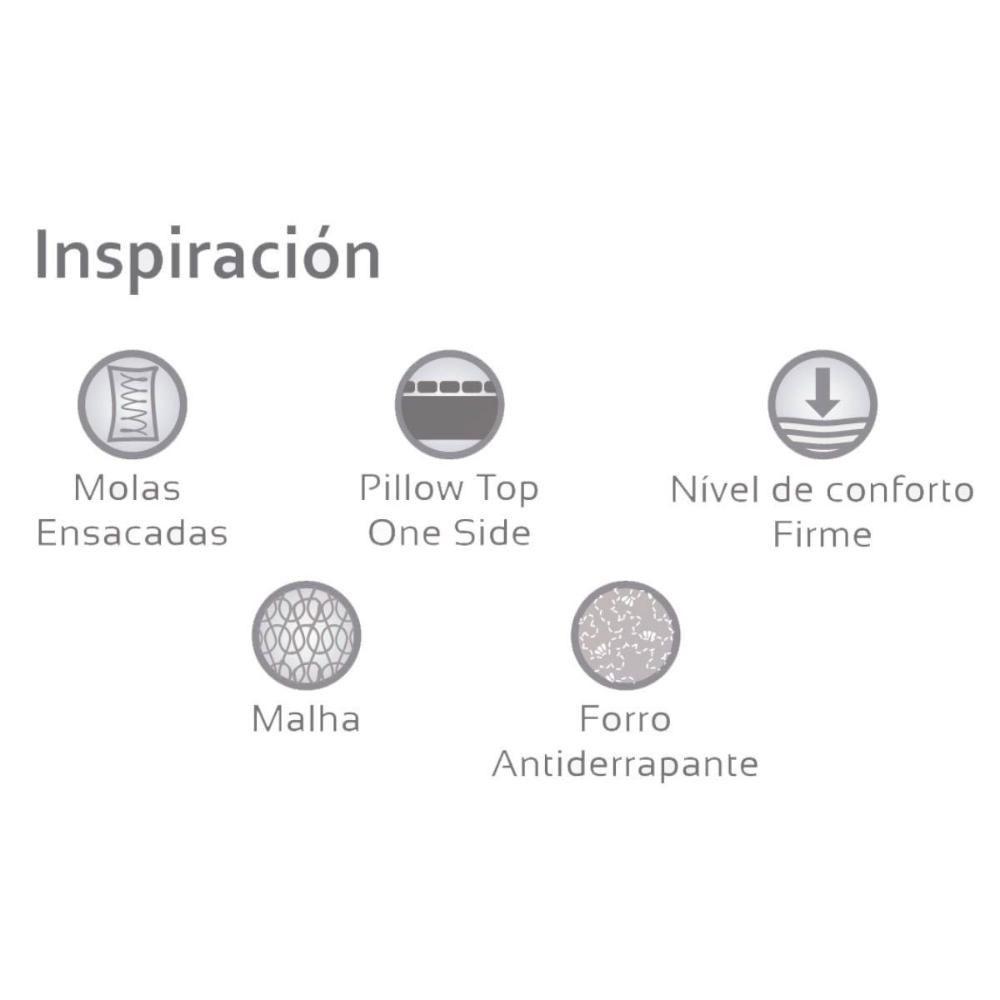 Cama Box Queen: Colchão Molas Herval Bonnel Inspiracion + Base CRC Courano White(158x198) - 4