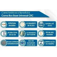 Cama Box Queen: Colchão Molas Herval Maxspring American + Base CRC Courano White(158x198) - 2